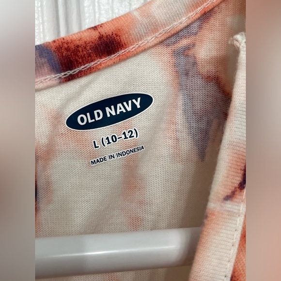 Old Navy Girls Tie Die Sleeve Less Sun Dress size 10/12 - Picture 2 of 5
